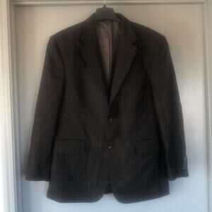 Oscar de la Renta mens 100% Wool Blazer 2 Button Fully Lined Size 43R